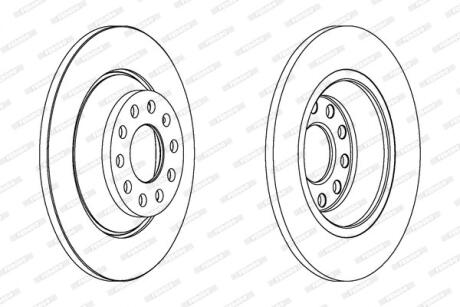 Диск тормозной AUDI A6 04-11 задн. D=302 FERODO DDF1307C