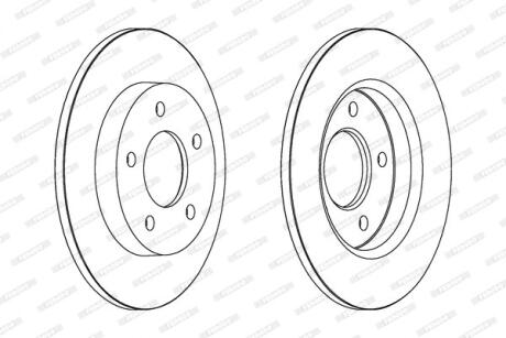 Диск тормозной MAZDA 3/5 03- задн. FERODO DDF1420C