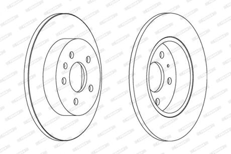 Диск тормозной AUDI A4/A6/FABIA/OCTAVIA/GOLF 4/GOLF 5/PASSAT/MULTIVAN/TRANSPORTER 04-09 1.8-3.2 задн. D=288 FERODO DDF1423C