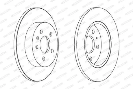 Диск тормозной AUDI A4/A6/FABIA/OCTAVIA/GOLF 4/GOLF 5/PASSAT/MULTIVAN/TRANSPORTER 04-09 1.8-3.2 задн. D=288 FERODO DDF1423C
