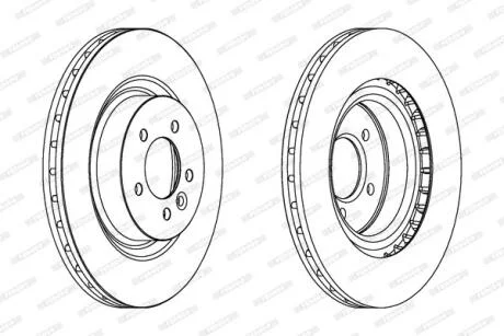 Диск тормозной LR RR SPORT 05- передн.360мм.(мин.2шт.) FERODO DDF1434C-1