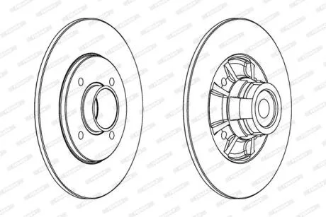 Гальмівний диск з підшипником FERODO DDF1517-1