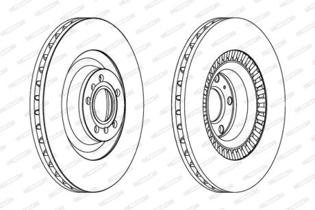 Диск тормозной VAG A4/A6/PHAETON 2.0-3.2 DIESEL перед. FERODO DDF1572C-1