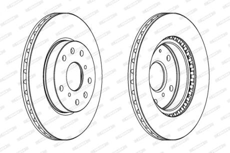 Диски тормозные передние (2 шт.) Fiat Sedici, Suzuki SX4 FERODO DDF1620C