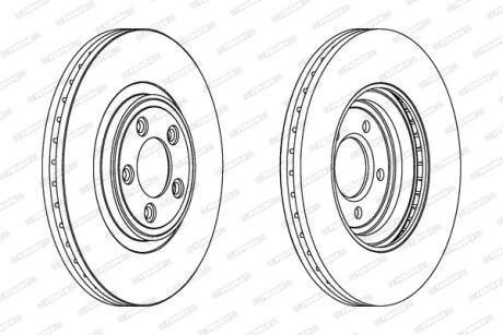 Диск гальмівний передній FERODO DDF1702C-1
