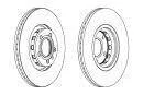 Комплект гальмівних дисків (2 шт) передн Лів/Прав AUDI 100 C4, A4 B5, A4 B6, A4 B7, A6 C4, A6 C5 SEAT EXEO, EXEO ST SKODA SUPERB I VW PASSAT B5, PASSAT B5.5 1.6-4.2 12.90-05.13 FERODO DDF1706C