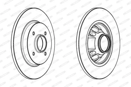 Гальмівний диск з підшипником FERODO DDF1735-1