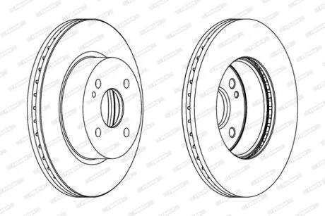 Гальмівний диск FERODO DDF1738C