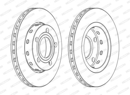 Диски задн. Audi A4 Quattro (99-01) VW B-5 4motion @256 FERODO DDF1887C