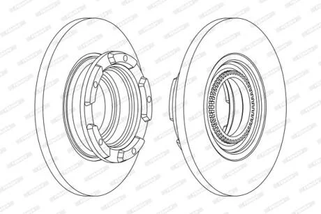 Диск гальмівний задній невентильований FERODO DDF2472
