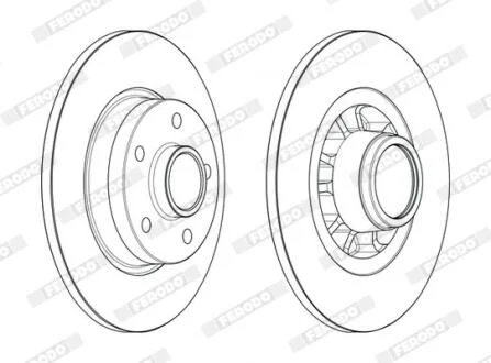 Диск гальмівний зад з підшипником FERODO DDF2602-1