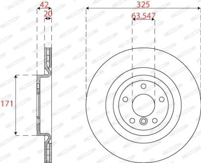 Гальмівний диск FERODO DDF2733C (фото 1)