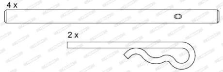 Ремкомплект супорта гальмівного (напрямні+шплінти) FERODO FAC164