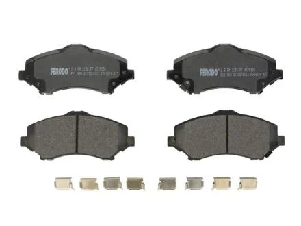 Комплект гальмівних колодок передн (із замком), CHRYSLER TOWN & COUNTRY, VOYAGER V DODGE GRAND, JOURNEY, NITRO FIAT FREEMONT JEEP CHEROKEE, COMPASS, WRANGLER III LANCIA VOYAGER 2.0D-4.0 01.06- FERODO FDB4074