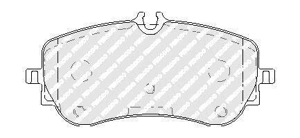 Комплект гальмівних колодок задн MAN TGE, VW AMAROK, CRAFTER 2.0/2.0D/3.0D 12.10- FERODO FVR5068
