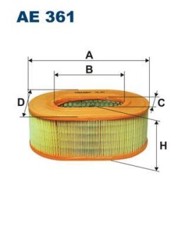 Фільтр повітряний / CATERPILLAR 1 G-7197 FILTRON AE 361
