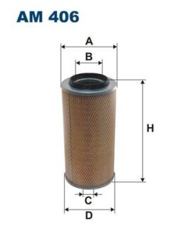 Повітряний фільтр MERCEDES T1 (601), T1 (602), T1/TN, T2/L 2.4D/2.9D/3.0D 01.75-01.90 WA6068WIX, 1457429883, HNGE285L, PXA956, 0020947004 FILTRON AM 406