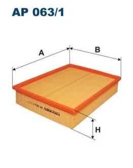 (h 54.5, L 254, B 212.5, кутовий) Фільтр повітряний Audi A4 94-// VW Passat 96- FILTRON AP 063/1