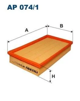 FORD фільтр повітряний FIESTA FOCUS 1.4-1.8DTI (265*147*47) FILTRON AP 074/1