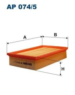 Фільтр повітряний FORD 1,6TDCi: Focus II, C-Max (266.5*57*172.5) FILTRON AP 074/5