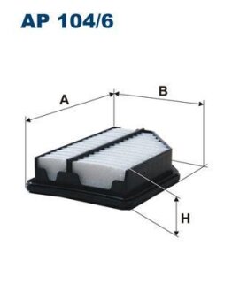 Фільтр повітряний FILTRON AP 104/6