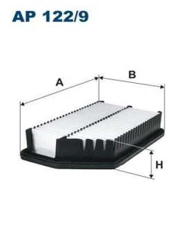 HYUNDAI фільтр повітряний ELANTRA V 1.6 10-, i30 1.4 11-, KIA (258*163*54) FILTRON AP 122/9