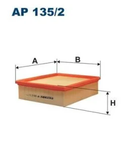 RENAULT фільтр повітряний LAGUNA II 1.9,2.0,2.2,3.0,00- (230*193*62) FILTRON AP 135/2