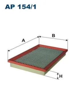 NISSAN Фильтр воздушный ALMERA 1.5I,1.8I 00- (283*168*33) FILTRON AP 154/1
