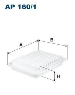 TOYOTA Фильтр возд. ALLION II 1.8 07-, AURIS 1.33 09- (241*175*55) FILTRON AP 160/1