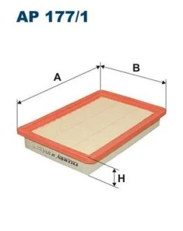 Фильтр воздушный HYUNDAI COUPE/LANTRA -02 FILTRON AP 177/1