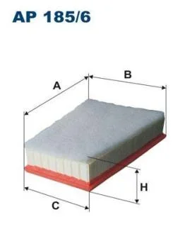 Фільтр повітряний RENAULT Megane, Fluence, Scenic, 08-. (243*61*190/134) FILTRON AP 185/6