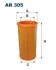 Фільтр повітря RENAULT 19 I, 19 I CHAMADE, 19 II, 19 II CHAMADE, 21, 25, CLIO II, ESPACE II, SUPER 5, TRAFIC 1.7-2.8 03.80-06.09 FILTRON AR 305 (фото 1)
