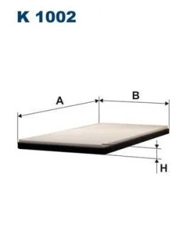 Фільтр повітр.салону OPEL Corsa,Tigra,Combo (342*195*19) FILTRON K 1002