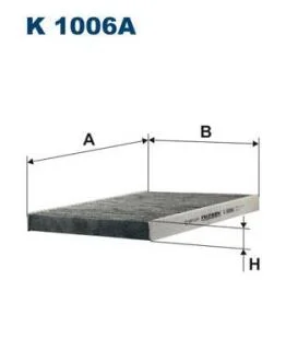 Фiльтр салону вугiльний FILTRON K 1006A