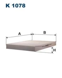 Фільтр повітряний салону AUDI A4 2.0FSI 02- (299*205*30) FILTRON K 1078