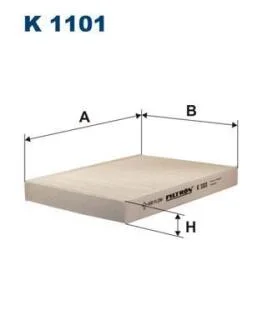 FIAT фільтр повітряний салону PUNTO II,DOBLO (215*162*25) FILTRON K 1101