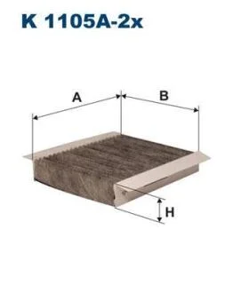 Фiльтр салону вугiльний 2шт FILTRON K 1105A-2X