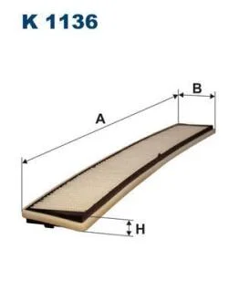 Фильтр, воздух во внутренном пространстве FILTRON K 1136