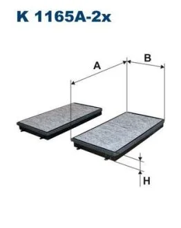Фильтр салона BMW 7(E65) 01- (угольный) (к-т 2 шт) FILTRON K 1165A-2X