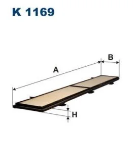 Фільтр повітр. салону BMW 1-serie (E87) 04-, 3-serie(E90) 05- (837*134*20) FILTRON K 1169