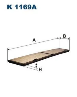 Фильтр, воздух во внутренном пространстве FILTRON K 1169A