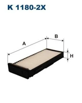 Фильтр салона MITSUBISHI PAJERO 99- упак.2шт. FILTRON K 1180-2X