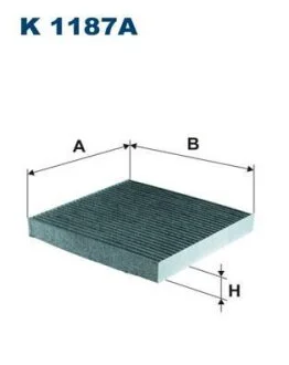 Фільтр салона вугільн, Honda Accord 2.0I 16V, 2.4I 16V, 2.2I-CTDI 02 FILTRON K 1187A