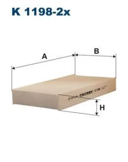 HONDA фільтр салону Civic 2/01-FR-V 2005-,Stream 2001- (225*112*30) FILTRON K 1198-2X