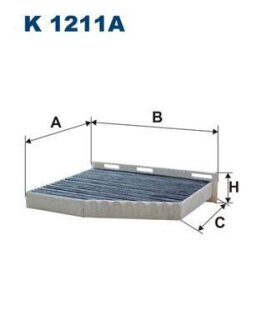 Фильтр салона VAG A3 II/Q3/OCTAVIA II/SUPERB II/YETI/CADDY III/IV/EOS/GOLF V/VI/JETTA 06- угольный FILTRON K 1211A