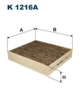 Фильтр салона MITSUBISHI COLT 03- угольный FILTRON K 1216A