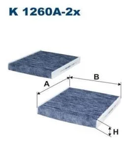 Фiльтр салону вугiльний 2шт FILTRON K 1260A-2X