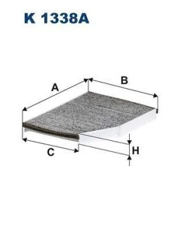 Фильтр салона FORD TRANSIT 14- угольный FILTRON K1338A