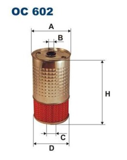 Фільтр масляний 2.9TD 10V, 2.3D 8V, 2.9D 10V FORD Galaxy 06-15, MERCEDES-BENZ G-Class W463 90-18, T1 (601) 77-95, 190 (W201) 82-93, C-Class W202 93-00, E-Class W124 84-95, SSANGYONG Rexton 01-06, Korando 96-05, Musso 99-05 FILTRON OC 602