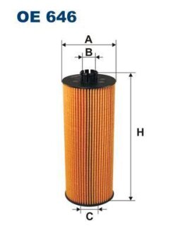 Масляний фільтр DEUTZ-FAHR AGROPLUS, AGROTRON, MAN E 2000, F 2000, F 90, TGA 10.0D-4.8D 01.94 OX155D, HU9472X, 92023EWIX, E161HD28, 1457429107, 51055040096 FILTRON OE 646